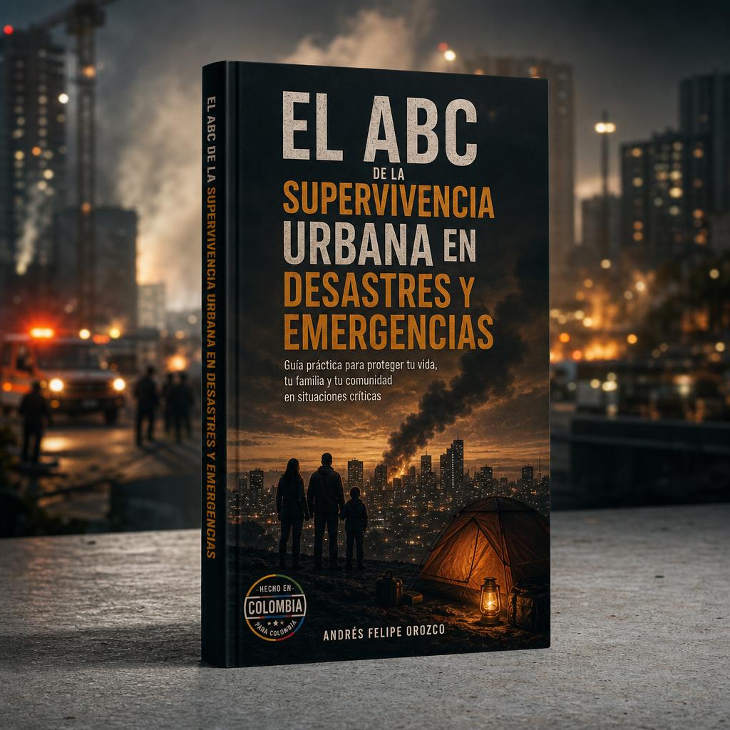 Portada tridimensional de El ABC de la Supervivencia Urbana en Desastres y Emergencias