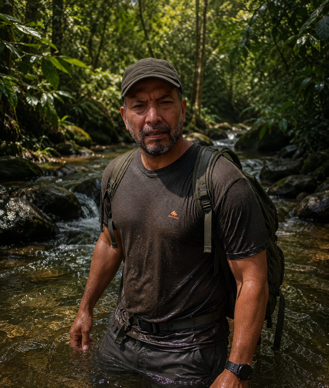 Alfonso Enrique Flórez Zambrano, director de Proyecto NOE Supervivencia, en trabajo de campo