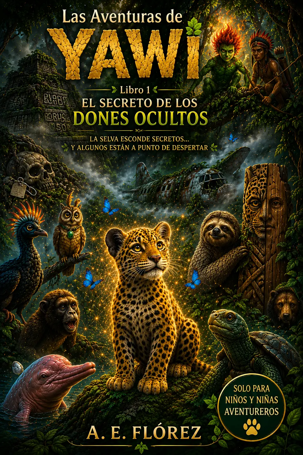 Portada del libro Las aventuras de Yawi, Libro 1: El secreto de los dones ocultos